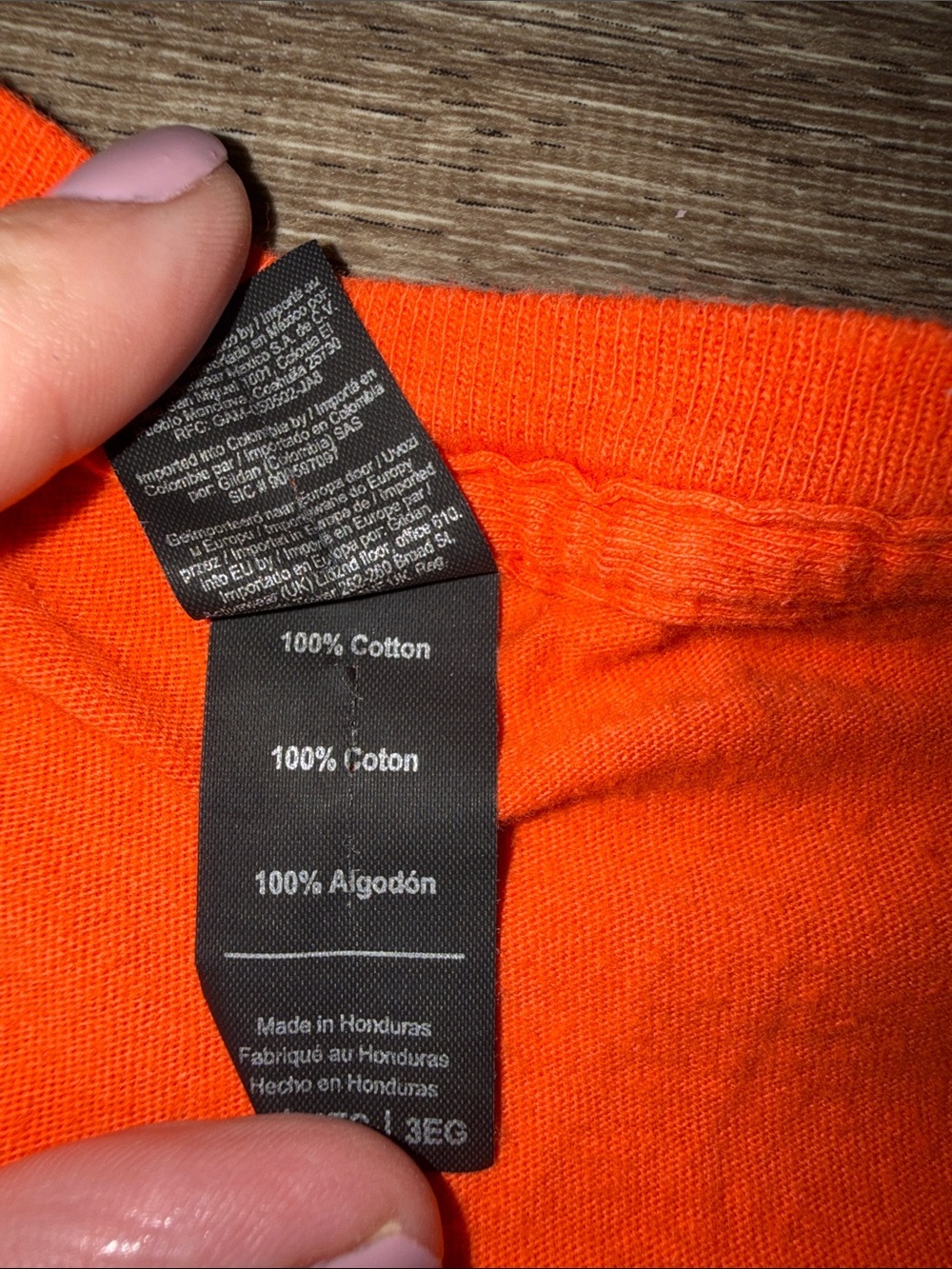 Anvil Bright Orange Short-Sleeve T-Shirt with White Helmet Graphic - Picture 4 of 8